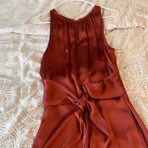 Ann Taylor maxi A-line Rust Dress